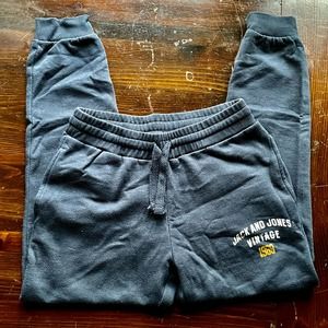 UK Jack & Jones Vintage Company Sold Out Blue Sweatpants